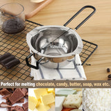 1 Set Double Boiler Pot Set, Stainless Steel Melting Pot With Silicone Spatula For Melting Chocolate