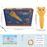 Low Temperature 3D Printing Pen USB Charging Wireless Graffiti Student Handmade Girl Children's Toys