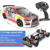 1:10 70km/h High-speed Drift Remote Control 2.4G 4WD Off-road Vehicle Dual-speed Rc Car Children's Christmas Gift