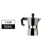 1pc, Classic Stovetop Espresso And Coffee Maker - Reusable Aluminum Moka Pot For Italian And Cuban Coffee Brewing