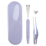 Professional LED Children Earpick Earwax Remover Tweezers Set Health Care Tool (Purple) Luminous Pick Ear Cleaner