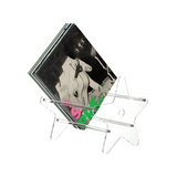 Stand,Acrylic Vinyl Record Storage Holder,Clear CD Organizer Holder for Single and Gatefold Albums
