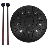 6 Inch 11 Notes Steel Tongue Handpan with Bag Drum Mallets Percussion Instruments for Yoga Meditation