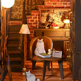 Book Nook Kit, DIY Basement Boohelf Insert Decor Alley, With Lights Puzzle Decorative For Kids/Adults