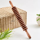 Beech wood yoga massage roller lumbar cervical shoulder back leg wooden stick thin body meridian fiess massager