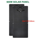 600W 18V Flexible Monocrystalline Solar Panel Kit - Complete System for Home, Car, Boat, RV, and Camper. 12V Battery Charger