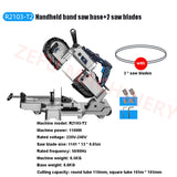 Multi-Function Portable Handheld Metal Band Saw 45° Profile Small Sawing hine Cutting Tool 220V 1100W