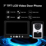 7 inch Monitor HD Video Door Phone Intercom System IR Night Vision Wired Doorbell Camera