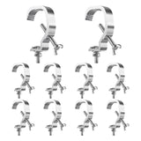 1.18-2 Inch,10 Pack Stage Lights Truss Clamps,Fit 30-50mm OD Tube, Load 55LB C Clamp for DJ Lighting