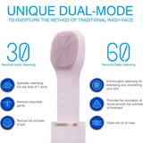 Hot Compress Silicone Electric Cleansing Instrument 42° Vibration Beauty Cleaning Face Wash Brush Facial Cleansing Instrument