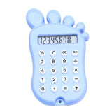 High-quality Material Corner Adorable Foot Shape Calculator with 8 Digit Lcd Screen Silicone for Kids