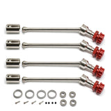 4 PCS Steel Extended Driveshaft CVD With Splined Wheel Hex For 1/10 Traxxas MAXX RC Car Replacement Accessories