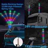 55cm 12/24V Premium Flashing Antenna Lights Car LED Whip Lamp Truck Running Streamer