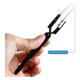 6Pcs Precision Reverse Ceramic Set, Resistant Electronics Soldering Tweezers Anti-Magnetic Pointed for Solder A