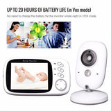 3.2” Display Video Baby Monitor - With Camera and Remote, Wide View, Two Way Audio Talk, Infrared Night Vision, 8 Lullabies