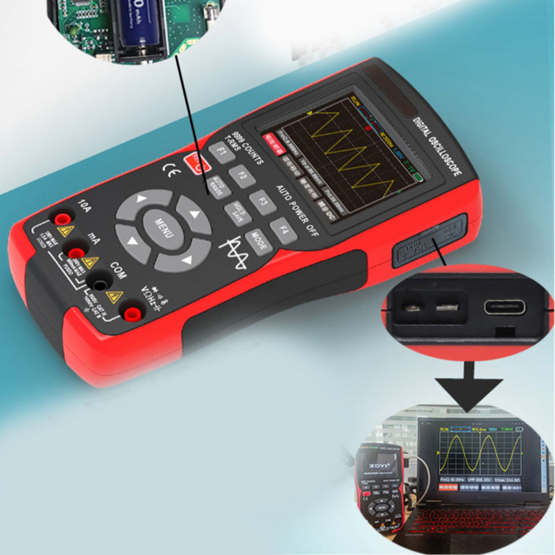 BSIDE ZT-702S 2In1 Digital Oscilloscope Multimeter Real-time Sampling ...