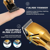 Men Hair Clippers Hair Trimmer Set Cordless Beard  Rechargeable T Outliner Shaver Zero Gapped Haircut Grooming Kit Gift