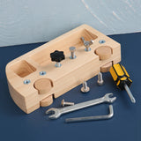 Wooden Screwing Driver Board Educational Learning Toy Workbench Practical Basic Life Skills Nuts Screw Bolts Set