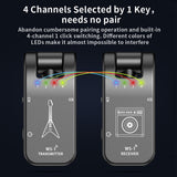 WS-1 2.4GHz Wireless Guitar System Rechargeable Audio Transmitter and Receiver 4 Channels 30m 282º Rotatable Head 5H Endurance