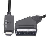 Portable Scart To HD-Compatible Converter Video Audio Adapter for HDTV DVD TV