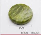high polished natural green rib rod sticker jade mushroom hot spa guasha stone energy olive oil volcano massage scraping