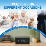 Clock Cam HD 1080P WiFi Wireless Remote Camera Night Vision Motion Detection Alert Surveillance Home Office Security Camcorder
