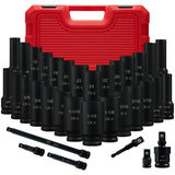 46 Piece/Set of Kit 1/4-Inch Socket Car Repair Ratchet Torque Wrench Combo Auto Repairing Tool Set