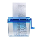 A6 Mini Hand Shredder Paper Strip Cross Cut Desktop Micros Manual Crank File Small Cutter hine Document Tool Office