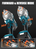 Impact Cordless Electric Wrench for 18V Battery Screwdriver Large Torque Auto Repair Power Tools