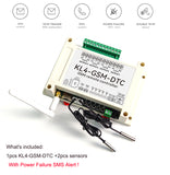 SMS GSM 4ch remote Relay Switch Controller KL4-GSM Gate Door Opener Support Temperature Humidity Monitor Power Fail Alarm