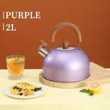 1pc Whistle Tea Kettle For Stove Top, 2L/3L Stainless Steel Large Capacity For Boiling Water And Making Coffee, Suitable