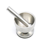 Stainless Steel Mortar Pestle Set Garlic Spice Grinder Solid Seasonings Grinder Pharmacy Herbs Bowl Mill Crusher Kitchen Tool