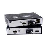 1Pair 1-channel 1080P HDMI+USB KVM over Fibre Extender up to 20KM Mode Single SC HDMI Fiber Optical Transceiver