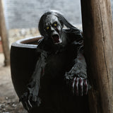Halloween Crawg Ghost Shrilg Sound Voice-activated Party Props Creepy Horror Decorations for Garden Porch Courtyard