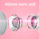 Pink Gaming Headset Headphones 3.5mm USB Wired Noise Cancelling Cat Ear Headphones with Microphone and LED RGB Light