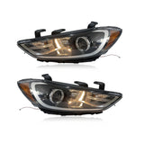 Car Headlamp ABS PC High Brightness Waterproof Scratch Resistant Car Headlight Assembly Luxury Design for Elantra 2017 2018
