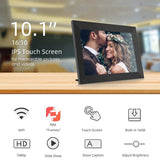 Frameo 10.1 Inch WiFi Digital Picture Frame1280x800 HD IPS Touch Screen Photo Frame Electronic 32GB Memory