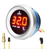 Vehicle Meter 9-36V Automobile Car Gauge 52mm Water Temp Oil Press with Temperature Sensor Alarm Function