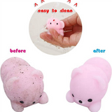Squishy 24Pcs Party Favors for Kids, Mochi Toy Stress Reliever Anxiety Toys, Easter Basket Stuffers with Storage