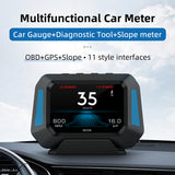 P21 4x4 Inclinometer Car Level Sensor HUD Gradient GPS Real-Time Off-road Vehicle System Speedometer Auto Accessories