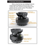 YT-1200 Rotation Panoramic Remote Control Motorized Tripod Electric Head Pan Tilt Plastic For Phones Cameras