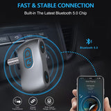 2022 Bluetooth 5.0 Receiver 3.5mm AUX Audio Wireless Adapter In-Car Handsfree for PC Speaker Headphones TF Music Player