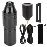 Tattoo Power Supply Kit Powerful 1300mAh Low Noise Tattoo Machine Pen Kit Cordless Digital Display with Clip Cord for Salon