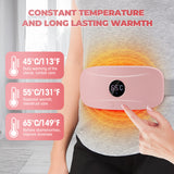 3 Modes Heated Massage Belt Menstrual Heating for Women Cramps Period Hot Compress Pad Abdominal Thermal Vibration Massager