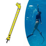 Buoy Snorkeg Marking Location of Divers High Visibility with Reflective Strip Scuba Surface Marker Signal Tube
