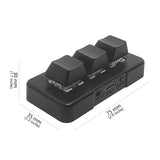 3-key One Handed nical ro Progammable USB+2.4G Wireless+BT 3 Mode Backlit Keyboard for PC Gaming Office Work