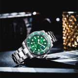 PINTIME Top Brand Luxury Watch for Men 30M Waterproof Date Clock Sport Quartz Wristwatch Stainless Steel Strap Relogio Masculino