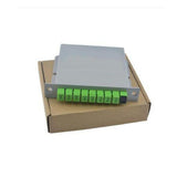 12PCS SC APC 1X8 FTTH Fiber Optic PLC Splitter box with Planar waveguide type Optical splitter Free shipping
