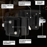 DaierTek Trailer Camper Entry RV Lock Replacement Double Open With Deadbolt Computer Key Door Handle