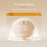 BEBEBAO Wearable Electric Breast Hands Free Milk Pump with LED Display 3 Modes 10 Levels of Suction 240mL Capacity